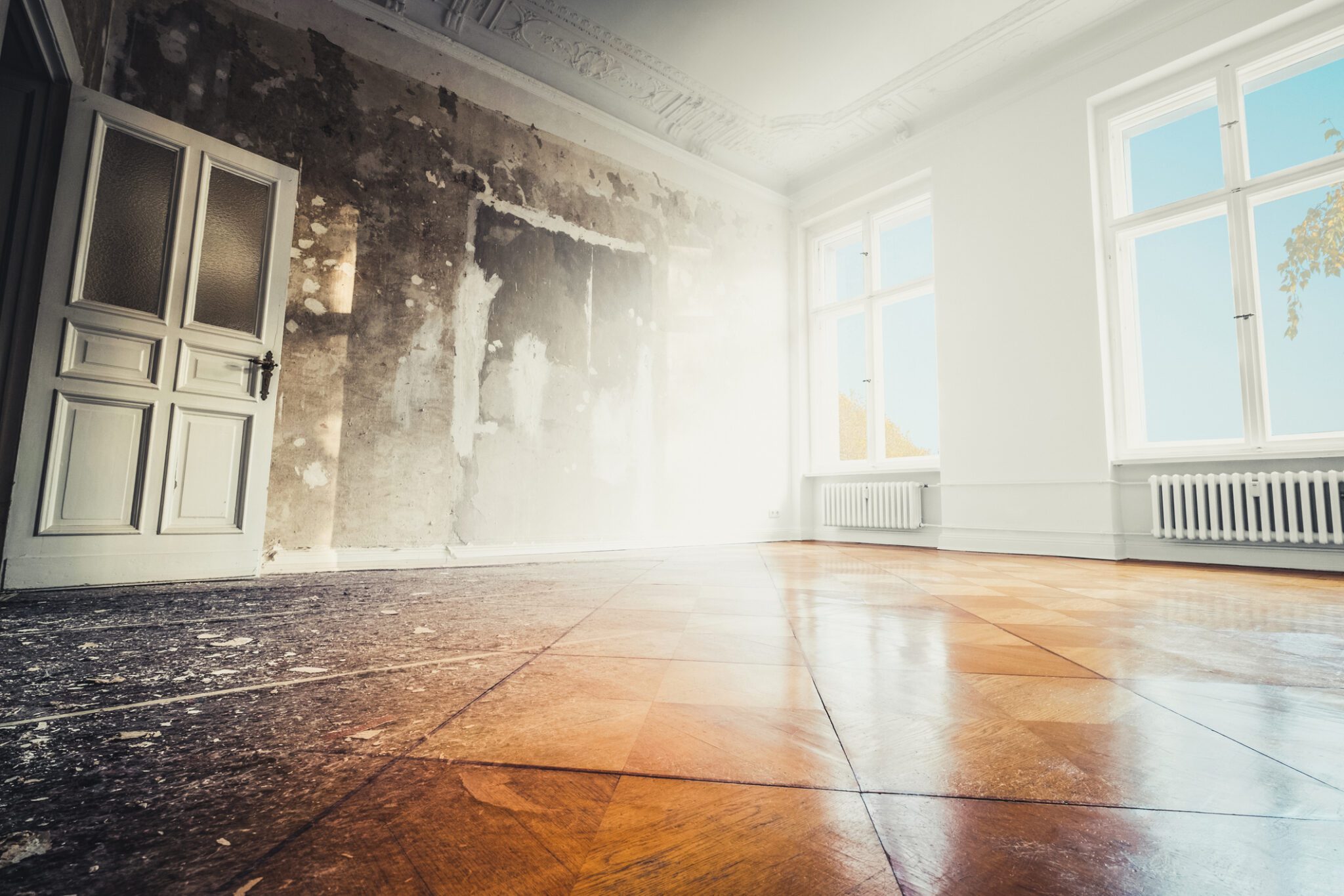 Dehumidification and air movement during residential drying